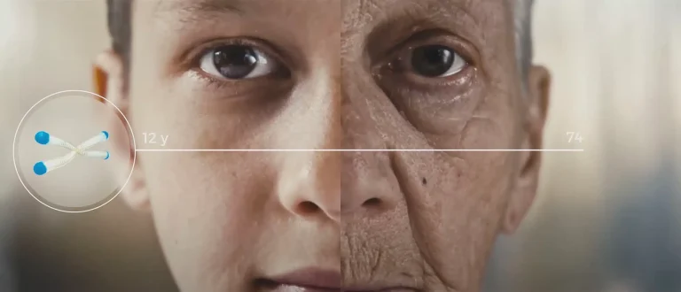 چهره یک فرد در 12 سالگی و 65 سالگی