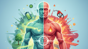 تصویری دوگانه از فردی که نشانه انعطاف‌ پذیری متابولیک است