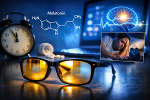 عینک بلوکات یا عینک نور آبی و تاثیرش روی همورمون خواب