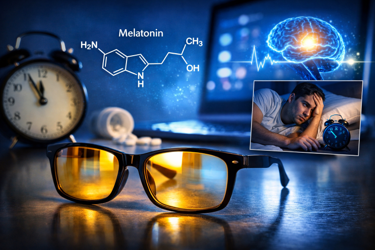 عینک بلوکات یا عینک نور آبی و تاثیرش روی همورمون خواب
