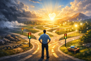 فردی در مقابل مسیرهای تودرتو با چالش تصمیم‌گیری روبروست